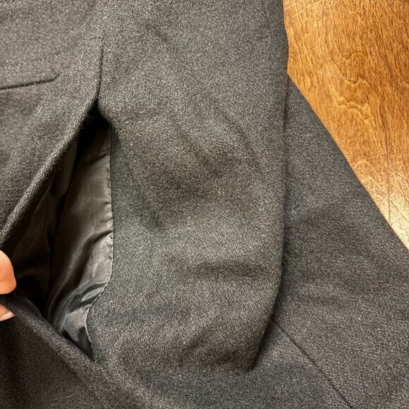 London Fog Towne Wool Blend Womens Coat XL Black Capsule Classic Minimalist - Picture 11 of 16